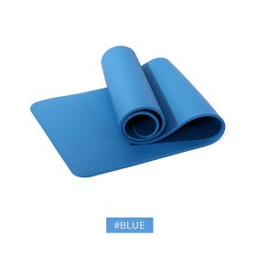 Non-slip NBR Exercise Mat For Yoga Pilates; Home Fitness Accessories - Blue