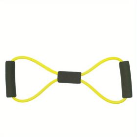 8-shaped Yoga Elastic Tension Band For Men Women Home Gym Pilates Fitness, Arm Back Shoulder Training Resistance Band, Yoga Stretch Belt - Yellow