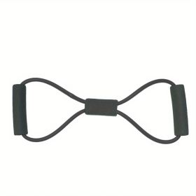 8-shaped Yoga Elastic Tension Band For Men Women Home Gym Pilates Fitness, Arm Back Shoulder Training Resistance Band, Yoga Stretch Belt - Black