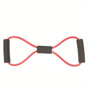 8-shaped Yoga Elastic Tension Band For Men Women Home Gym Pilates Fitness, Arm Back Shoulder Training Resistance Band, Yoga Stretch Belt - Red