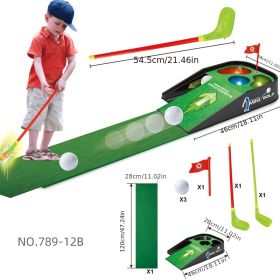 Children's Golf Course; Electric Indoor And Outdoor Sports Toys; Telescopic Putter Practice Bench Set - 789-12B