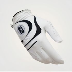 Men's White Golf Gloves; PU Wear-resistant Breathable Gloves For Left & Right Hands; Sports Clothing & Equipment - Right Hand Size 24