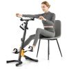 Foldable Exercise Bikes Pedal Exerciser for Seniors - Black & Yellow - Pedal Exerciser