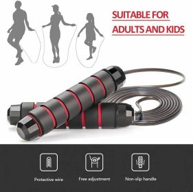 Jump Rope Gym Aerobic Exercise Boxing Skipping Adjustable Bearing Speed Fitness XH - default