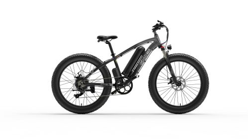 GOGOBEST 26 Inch Fat Tire 1000w Motor 48V 13ah Battery 7 Speed Electric Bike - black