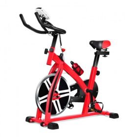 Indoor Cardio Fitness Adjustable Exercise Bicycle - Red & Black - Professional Exercise Bikes