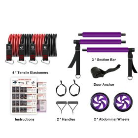 Portable Home Gym Core Strength Training Equipment for Men and Women - Purple - Weights Accessories