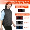 Heated Vest Electric USB Jacket Men Women Heating Coat Thermal Body Warmer Wear with 3 Temperature Levels - XXL