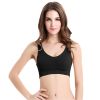 3 Pack Sport Bras For Women Seamless Wire free Bra Light Support Tank Tops For Fitness Workout Sports Yoga Sleep Wearing - BK_BK_BK - XL