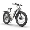 AOSTIRMOTOR new pattern 26" 1000W Electric Bike Fat Tire 52V15AH Removable Lithium Battery for Adults(white) - as Pic