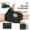 Breathable Fitness Gloves Gym Weightlifting Thin Non-slip Half Finger Cycling Gloves Equipment Yoga Bodybuilding Training Sports Pink Color - XL