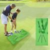 1pc Foldable Golf Hitting Mat; Swing Training Aid Portable Golf Practice Training Mat - 1pc