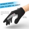 Bicycle Full Finger Cycling Bike Gloves Absorbing Sweat for Men and Women Bicycle Riding Outdoor Sports Protector - Blue - L