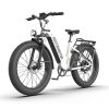 AOSTIRMOTOR new pattern 26" 1000W Electric Bike Fat Tire 52V15AH Removable Lithium Battery for Adults(white) - as Pic