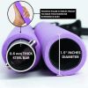 2 Latex Exercise Resistance Band - 2-Section Sticks - All-in-one Strength Weights Equipment for Body Fitness Squat Yoga  - purple