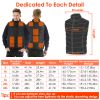 Heated Vest Electric USB Jacket Men Women Heating Coat Thermal Body Warmer Wear with 3 Temperature Levels - XXL