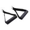 2-pack Heavy Duty Exercise Handle With Carabiners; Grip Attachments For Cable Machine Pulleys; Gym Equipment; Resistance Bands; - Black