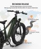 AOSTIRMOTOR new pattern 26" 1000W Electric Bike Fat Tire 52V15AH Removable Lithium Battery for Adults - as Pic