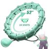 1pc Smart Weighted Hula Hoops, Fitness Weight Loss Gear, With Detachable Knots & Adjustable Weight - Mint Green - 30 Konts