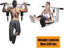 Wall Mounted Pull Up Bar Multi-Grip Dip Bar Multifunctional Power Tower Exercise Equipment Home Gym - KM3576