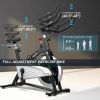 Indoor Gym 30 lbs Magnetic-Resistance Flywheel Fixed Training Bicycle - Black & Silver - Professional Exercise Bikes