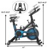 Adjustable Resistance Silent Belt Drive Gym Indoor Stationary Bike  - Black + Blue - Professional Exercise Bikes