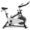 Indoor Gym Exercise Cycling Bike Smooth Belt Drive - Black & Silver - Professional Exercise Bikes