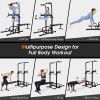 Indoor Strength Training Adjustable Heights Multi-Function Fitness Pull Up Equipment - Black - Style A