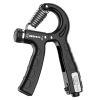 1pc Hand Grip Strength Trainer; Adjustable Resistance Non-Slip Gripper - Black (Smart Counting)