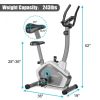 8-Level Fitness Magnetic Upright Pulse Sensor Exercise Cycling Bike - Silver - Professional Exercise Bikes