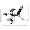 6+3 Positions Adjustable Weight Bench with Leg Extension - Olympic Utility Benches with Preacher Curl - as Pic