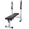 Workout Bench with Weight Rack, Barbell and Dumbbell Set198.4 lb - Black