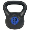 Wide Grip Kettlebell Exercise Fitness Weight Set, 3-Pieces - 45lbs Set