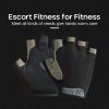 Breathable Fitness Gloves Gym Weightlifting Thin Non-slip Half Finger Cycling Gloves Equipment Yoga Bodybuilding Training Sports Black Color - M