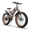 AOSTIRMOTOR 26" 1500W Electric Bike Fat Tire 48V 15AH Removable Lithium Battery for Adults S18-1500W - as picture