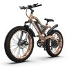 AOSTIRMOTOR 26" 1500W Electric Bike Fat Tire 48V 15AH Removable Lithium Battery for Adults S18-1500W - as picture