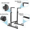 Heavy Duty Steel Dip Stand Station Adjustable Height Strength Training Pull Push Up Bar For Home Gym - KM2425