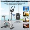 8-Level Fitness Magnetic Upright Pulse Sensor Exercise Cycling Bike - Silver - Professional Exercise Bikes