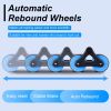 Automatic Rebound Abdominal Wheel Anti-slip AB Roller Wheel with Kneel Pad Phone Holder Home Gym Abdominal Exerciser for Men Women - Blue