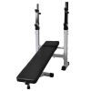 Fitness Workout Bench Straight Weight Bench - Black