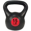 Wide Grip Kettlebell Exercise Fitness Weight Set, 3-Pieces - 45lbs Set