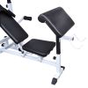 Weight Bench with Weight Rack, Barbell and Dumbbell Set 264.6 lb - Black