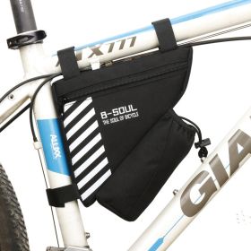 Bicycle Bag Triangle Bag Beam Bag Mountain Bike Water Bottle Bag (Color: Black)