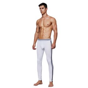 Long Johns Men's Warm Leggings (Option: White-M)