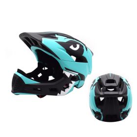 Children's Balance Bike Helmet Bicycle Riding Sports Protective Gear Sliding Scooter Full Face Helmet (Option: Green-One size)