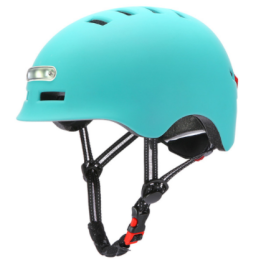 Skateboard Cycling Electric Vehicle Lighting Warning Smart Light Safety Sports Helmet (Option: Blue-M)