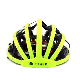 Convenient folding mountain bike helmet (Option: Yellow-One size)