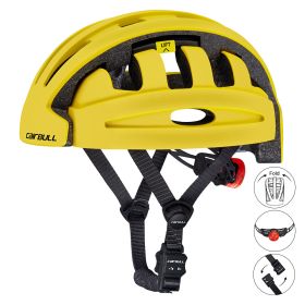 Electric scooter balance bike folding riding helmet (Color: Yellow)