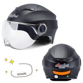 Universal Helmet Lightweight Winter Heating Helmet (Option: Black-B)