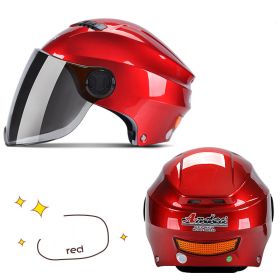 Universal Helmet Lightweight Winter Heating Helmet (Option: Red-C)